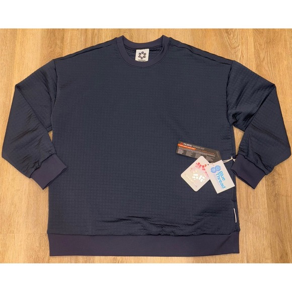 NWT Men's Obermeyer Explorer Tech Crewneck Sweatshirt - XL - Blue Nights - Picture 3 of 9